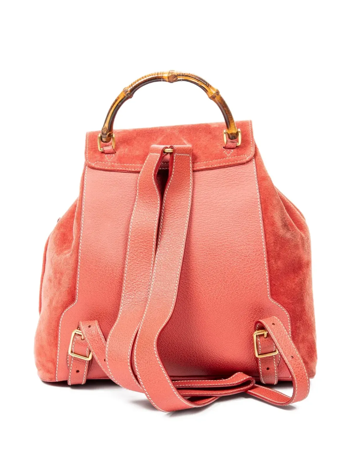 Gucci Pre-Owned バンブーハンドル バックパック - オレンジ - 画像2