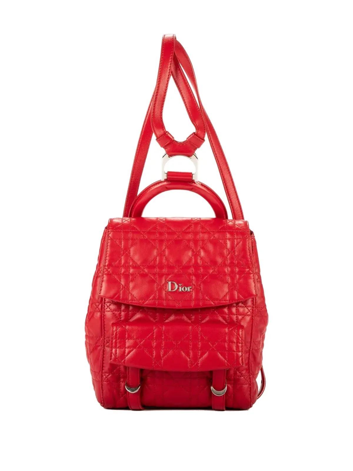 Christian Dior Pre-Owned キルティング ロゴプレート バックパック - 画像2