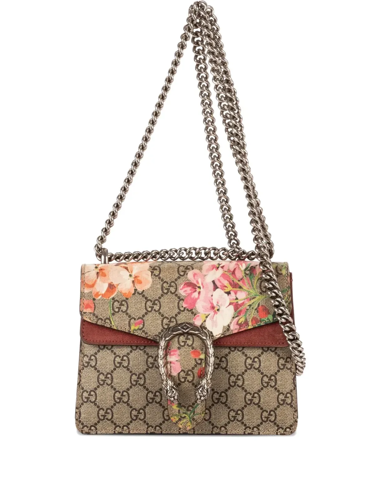 Gucci Pre-Owned 花柄プリント チェーンバッグ - ブラウン - 画像1