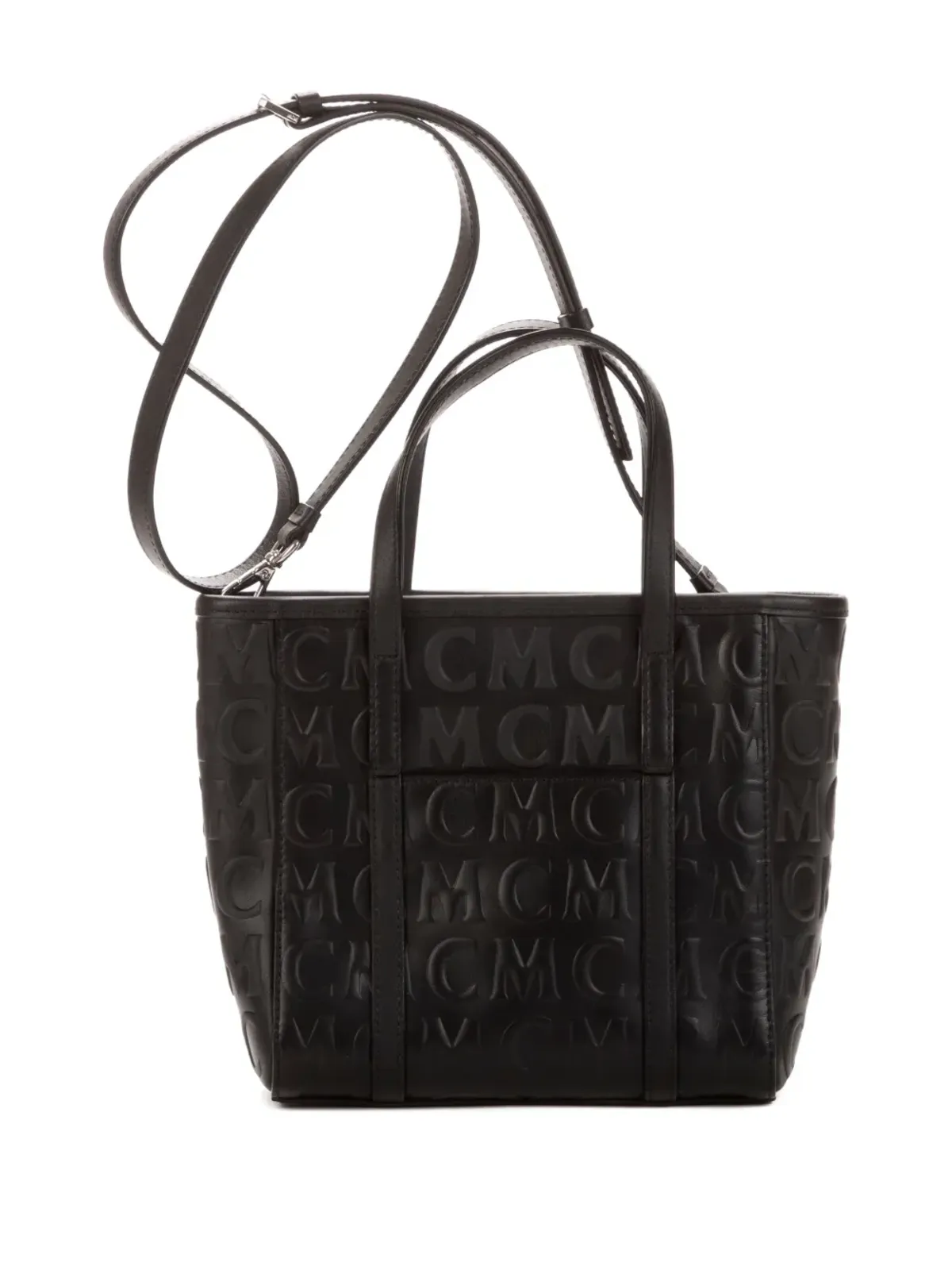 MCM Pre-Owned ロゴエンボス トートバッグ（ブラック） - 画像2