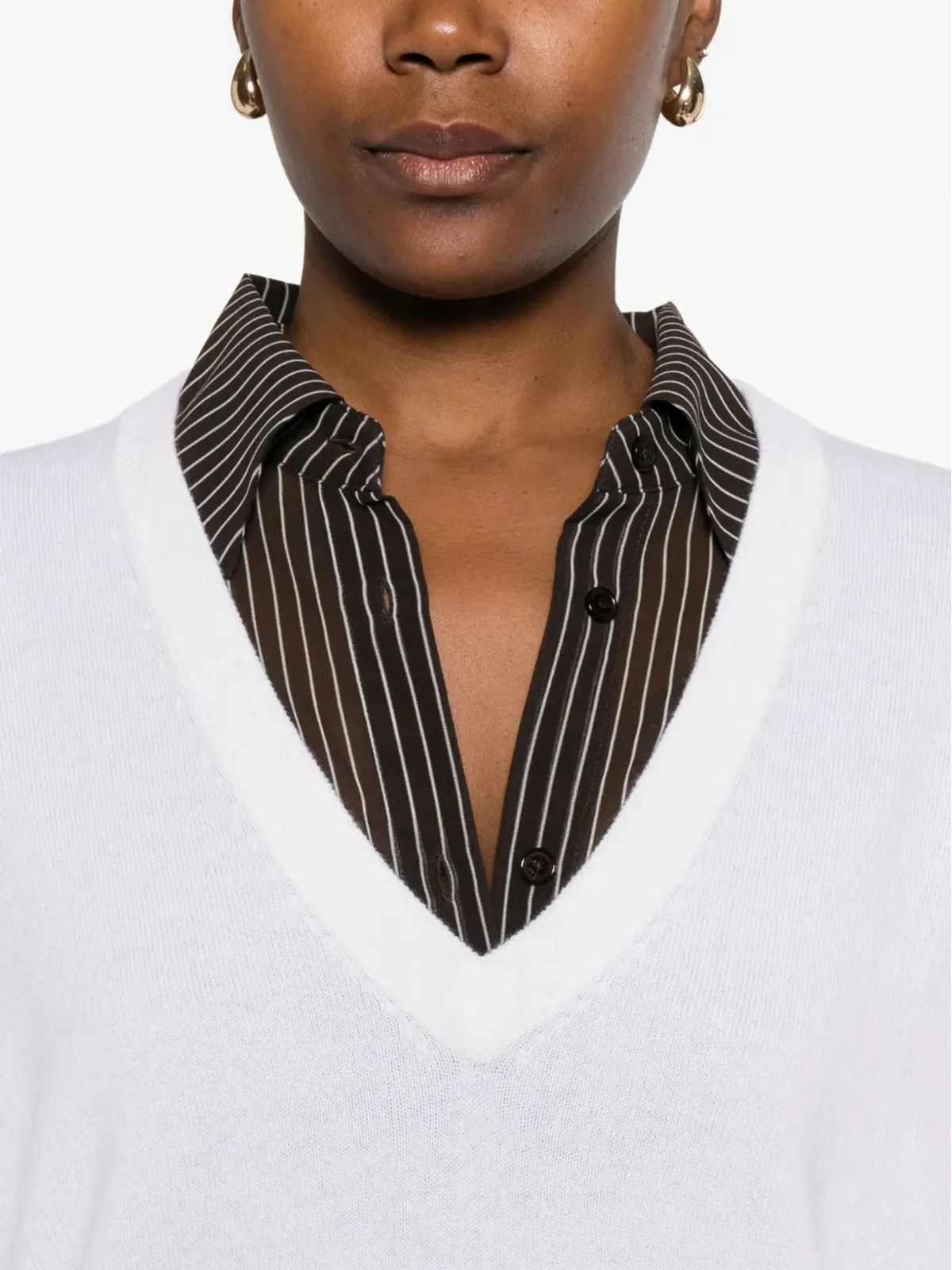 Allude Vネック長袖ニットウェア - 画像5