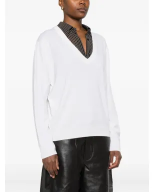 Allude Vネック長袖ニットウェア - サムネイル3