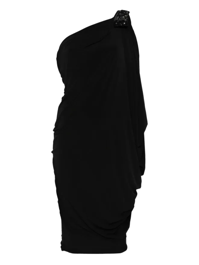 Gemy Maalouf Gemy Maalouf スパンコール装飾の片肩ドレス - ブラックの商品画像