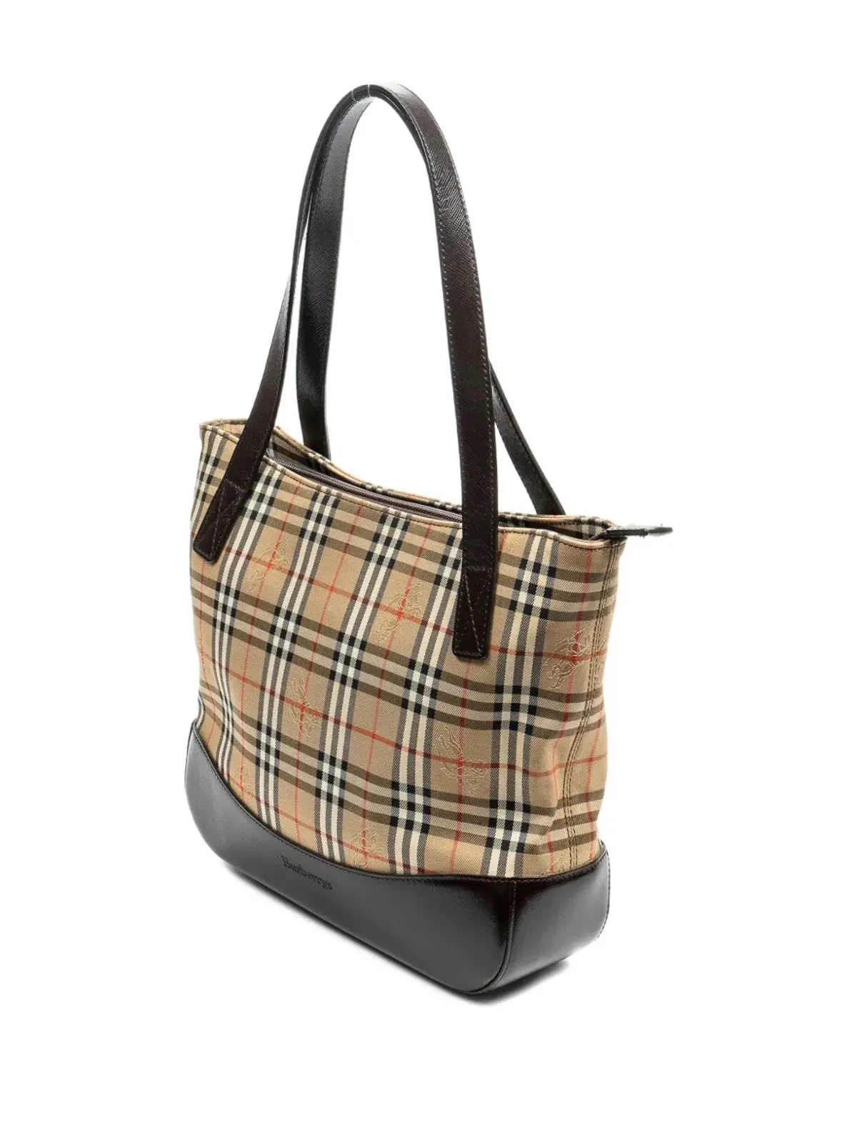 Burberry Pre-Owned チェック柄トートバッグ（ベージュ系） - 画像3