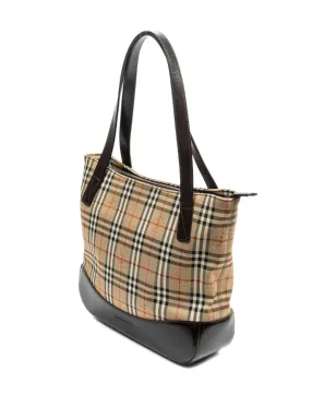 Burberry Pre-Owned チェック柄トートバッグ（ベージュ系） - サムネイル3