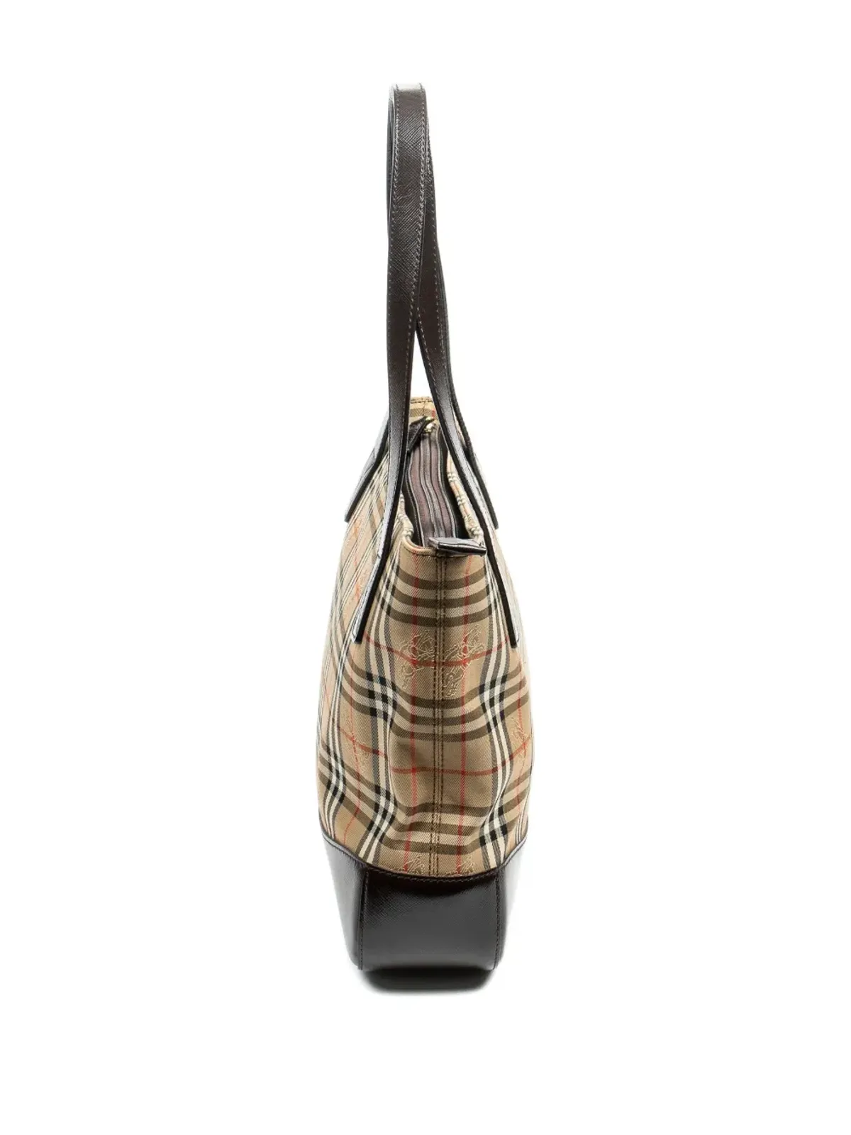 Burberry Pre-Owned チェック柄トートバッグ（ベージュ系） - 画像4