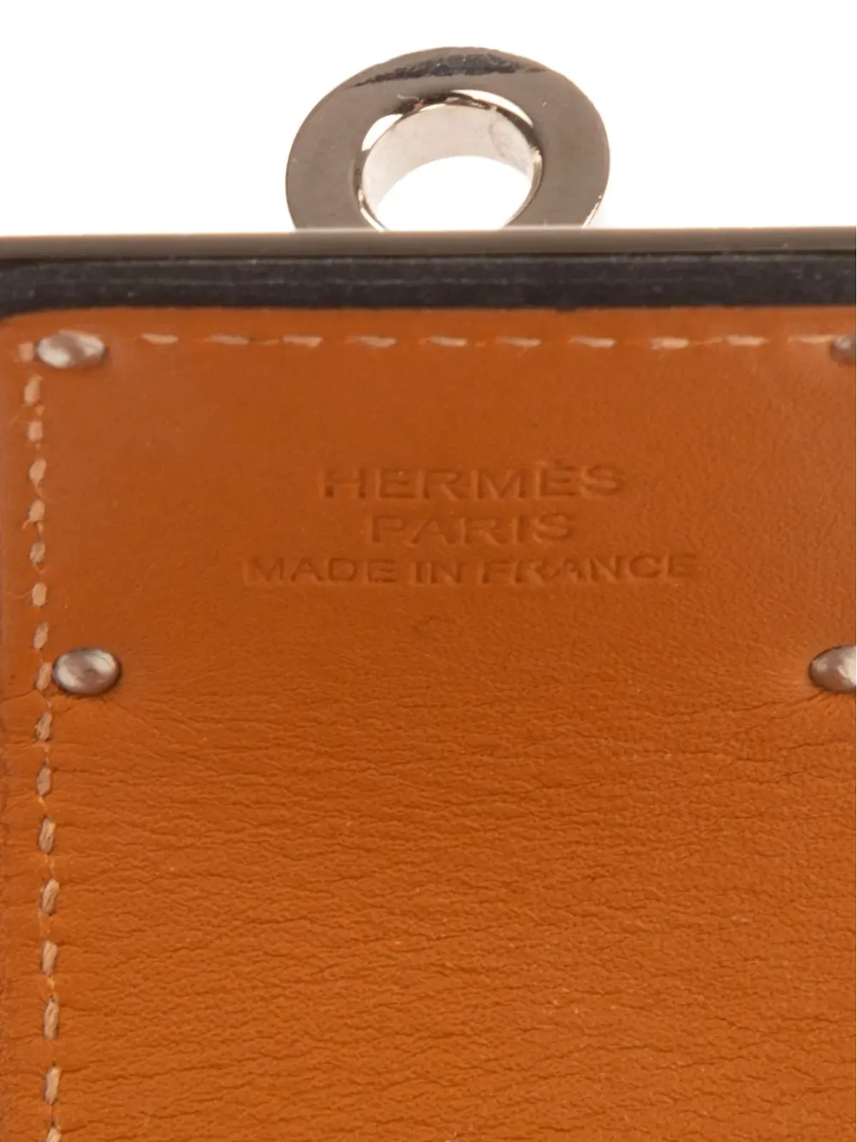 Hermès Pre-Owned レザー メタルプレート ブレスレット - ブラック - 画像4