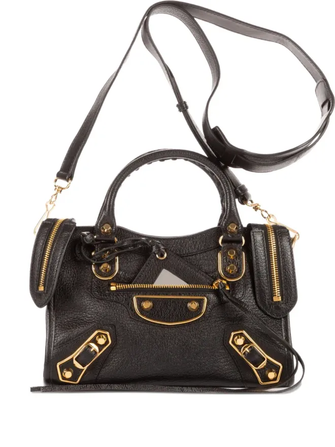 Balenciaga Pre-Owned Balenciaga Pre-Owned 2010s レザー トップハンドル バッグ - ブラックの商品画像