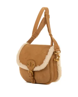 Christian Dior Vintage 2000s shearling-trimmed shoulder bag - Neutrals - サムネイル3