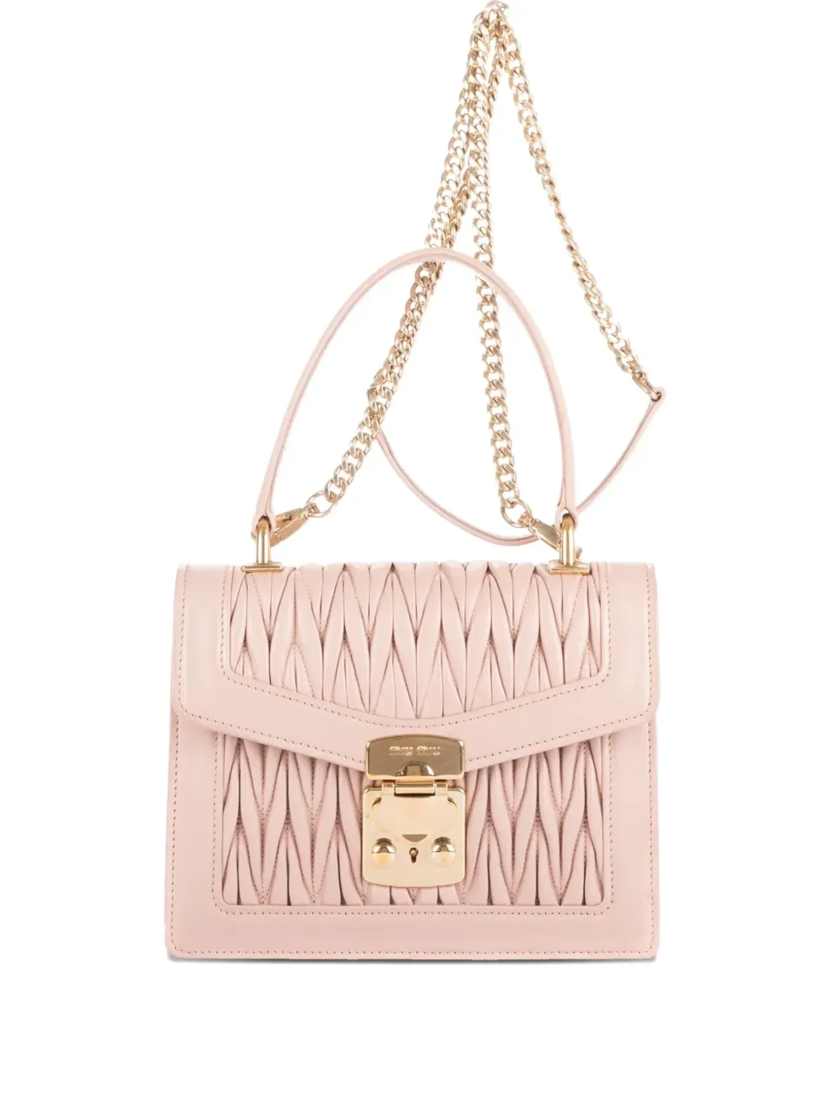 Miu Miu Pre-Owned プリーツフラップバッグ - 画像1