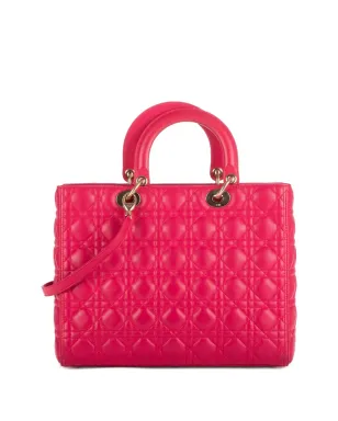 Christian Dior Pre-Owned Cannage Lady Dior two-way handbag - Pink - サムネイル2