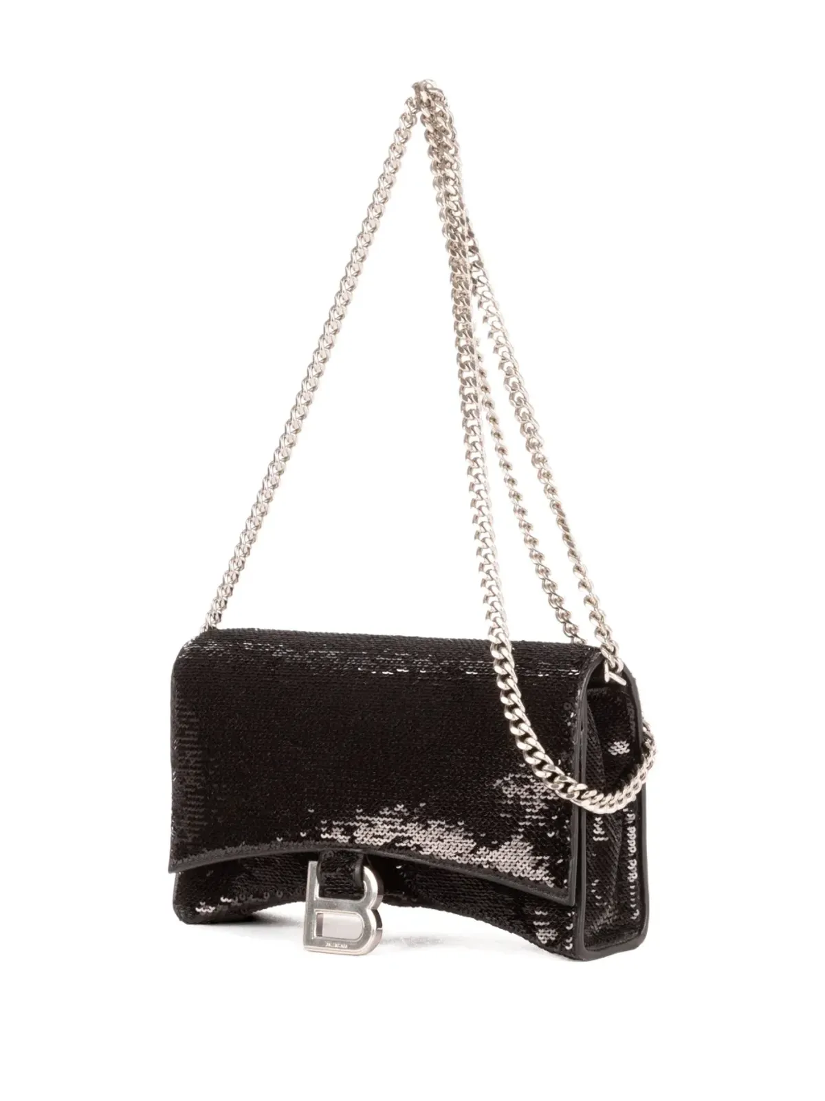 Balenciaga Pre-Owned スパンコールチェーンショルダーバッグ ブラック - 画像2