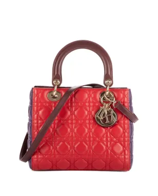 Christian Dior ビンテージ 2010年代 キルド加工の2トーン・トップハンドル・ショルダーバッグ - サムネイル1