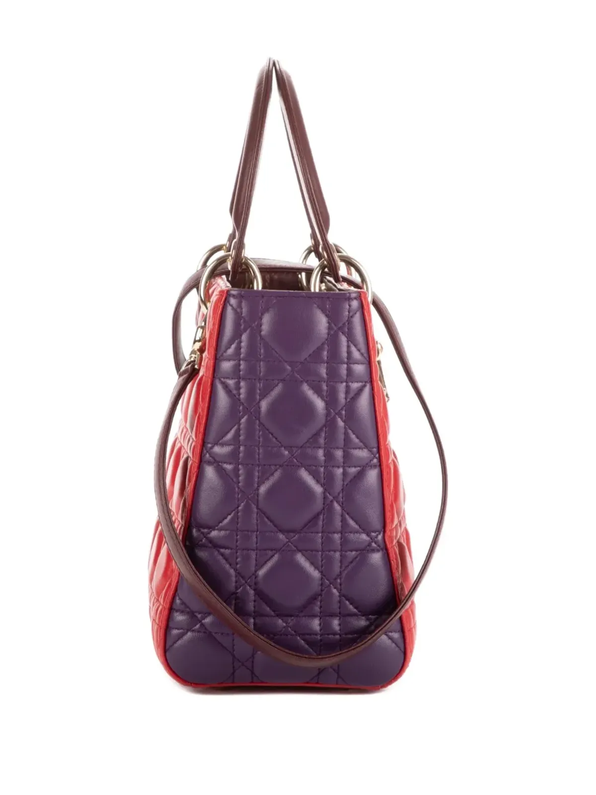 Christian Dior ビンテージ 2010年代 キルド加工の2トーン・トップハンドル・ショルダーバッグ - 画像5