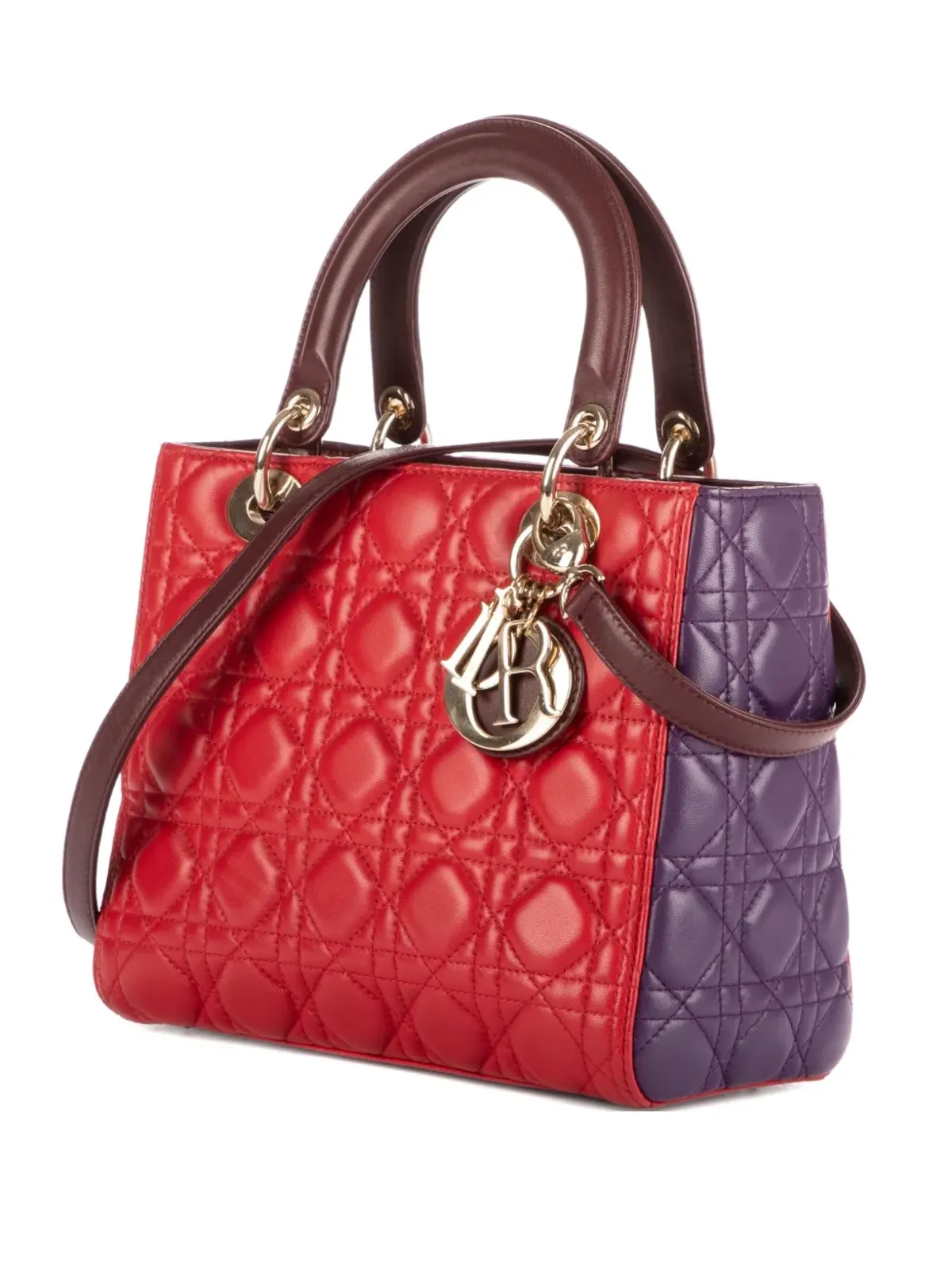 Christian Dior ビンテージ 2010年代 キルド加工の2トーン・トップハンドル・ショルダーバッグ - 画像2