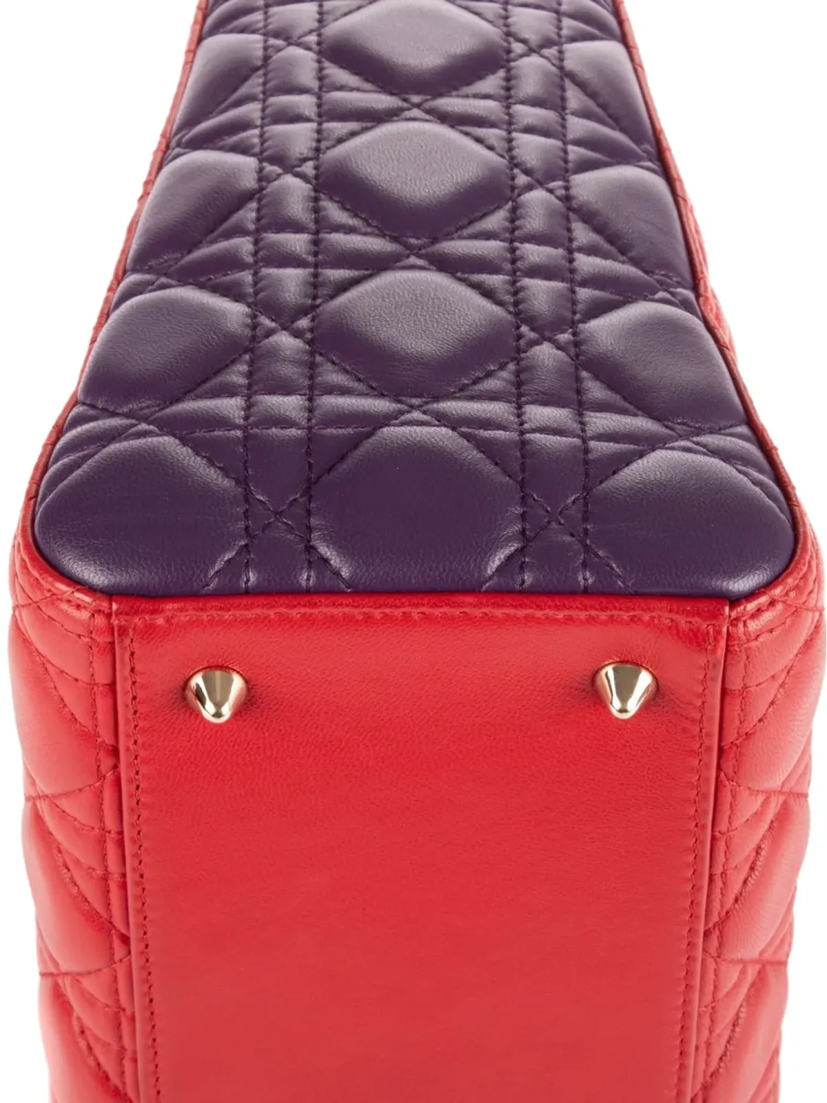 Christian Dior ビンテージ 2010年代 キルド加工の2トーン・トップハンドル・ショルダーバッグ - 画像4