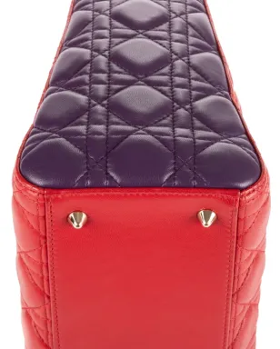 Christian Dior ビンテージ 2010年代 キルド加工の2トーン・トップハンドル・ショルダーバッグ - サムネイル4