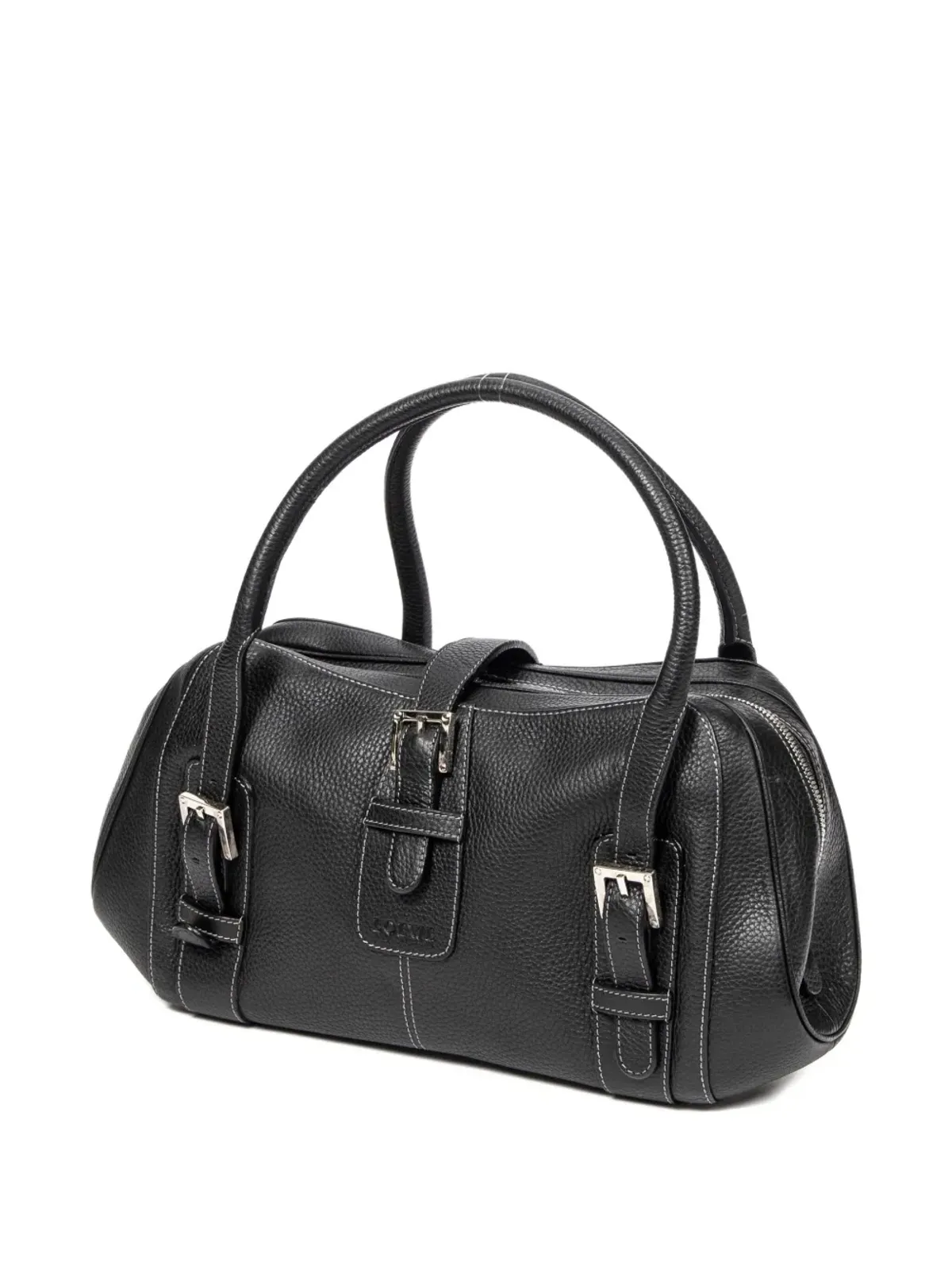 Loewe ビンテージ バックル付きレザー バッグ - ブラック - 画像2