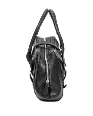 Loewe ビンテージ バックル付きレザー バッグ - ブラック - サムネイル3