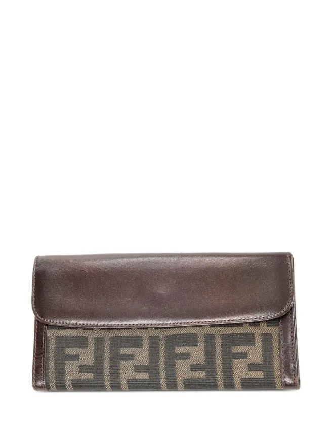 Fendi Pre-Owned Fendi ビンテージ Zucca ビーフォールドウォレット - ブラウンの商品画像
