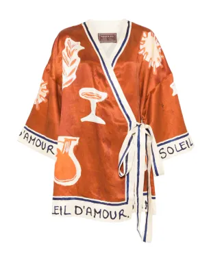 ALEMAIS × LRNLE D'Amour プリント ミニ ラップドレス - サムネイル1