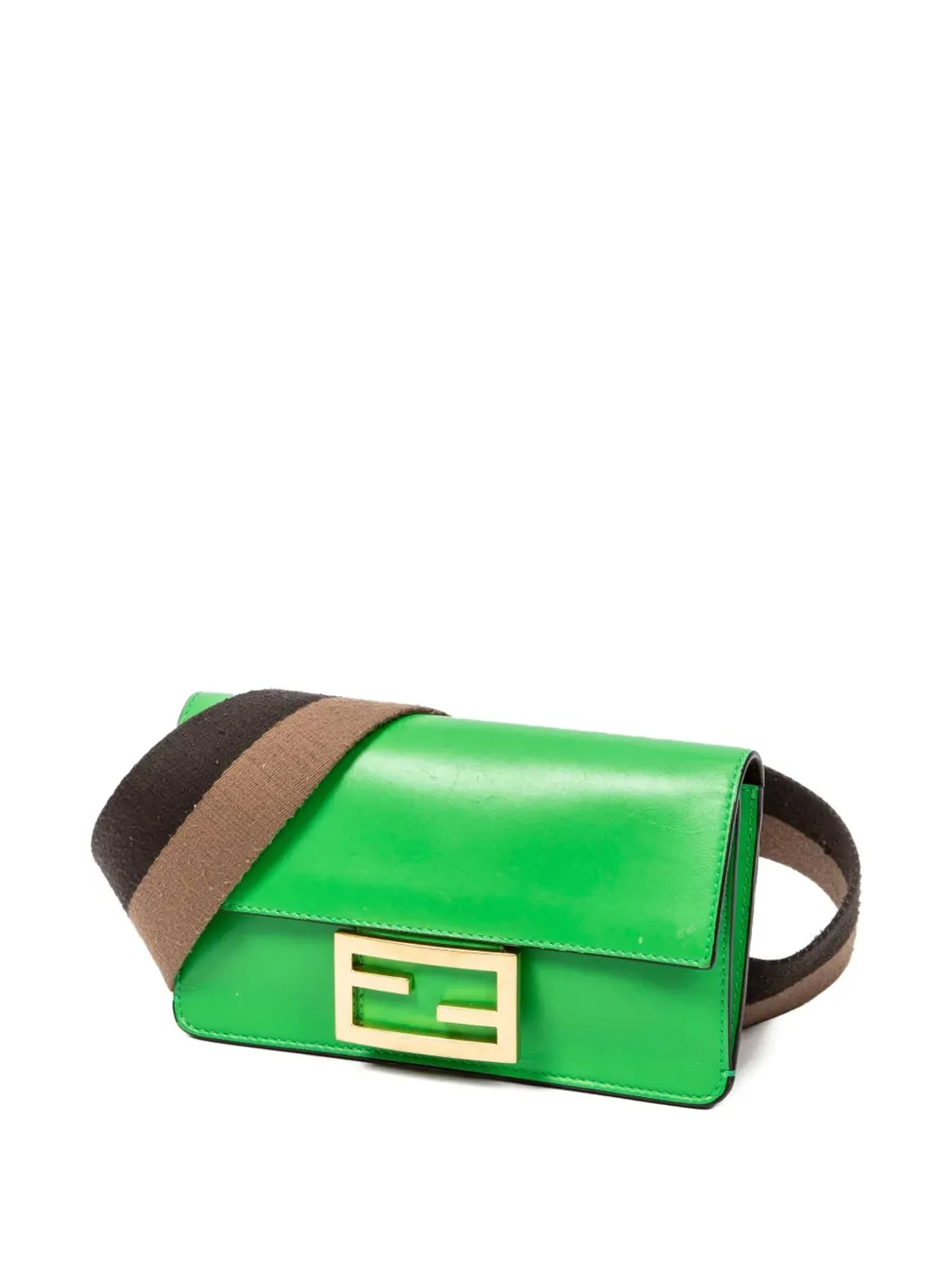 Fendi Pre-Owned ロゴプレートショルダーバッグ - Green - 画像5