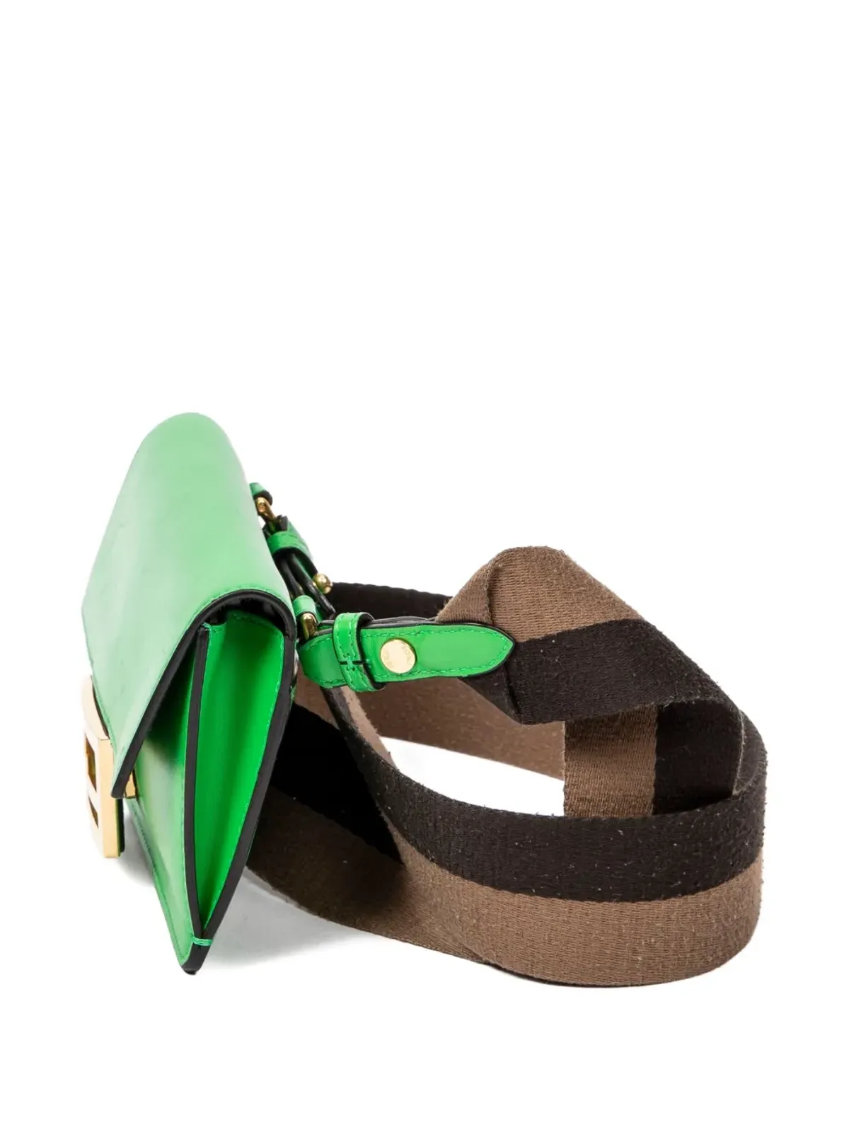 Fendi Pre-Owned ロゴプレートショルダーバッグ - Green - 画像2