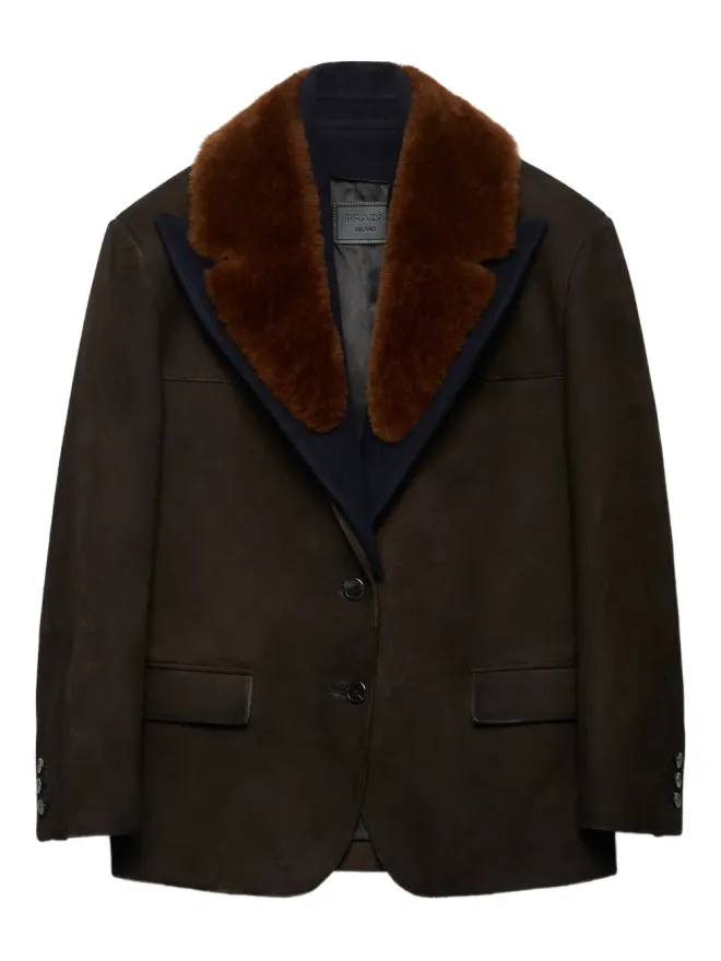 Prada Prada シアーリングカラー・スエードコートの商品画像