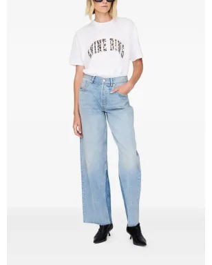 ANINE BING Walker レオパード柄 ロゴ Tシャツ - サムネイル2