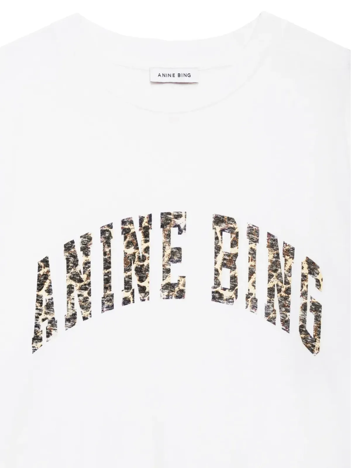 ANINE BING Walker レオパード柄 ロゴ Tシャツ - 画像4