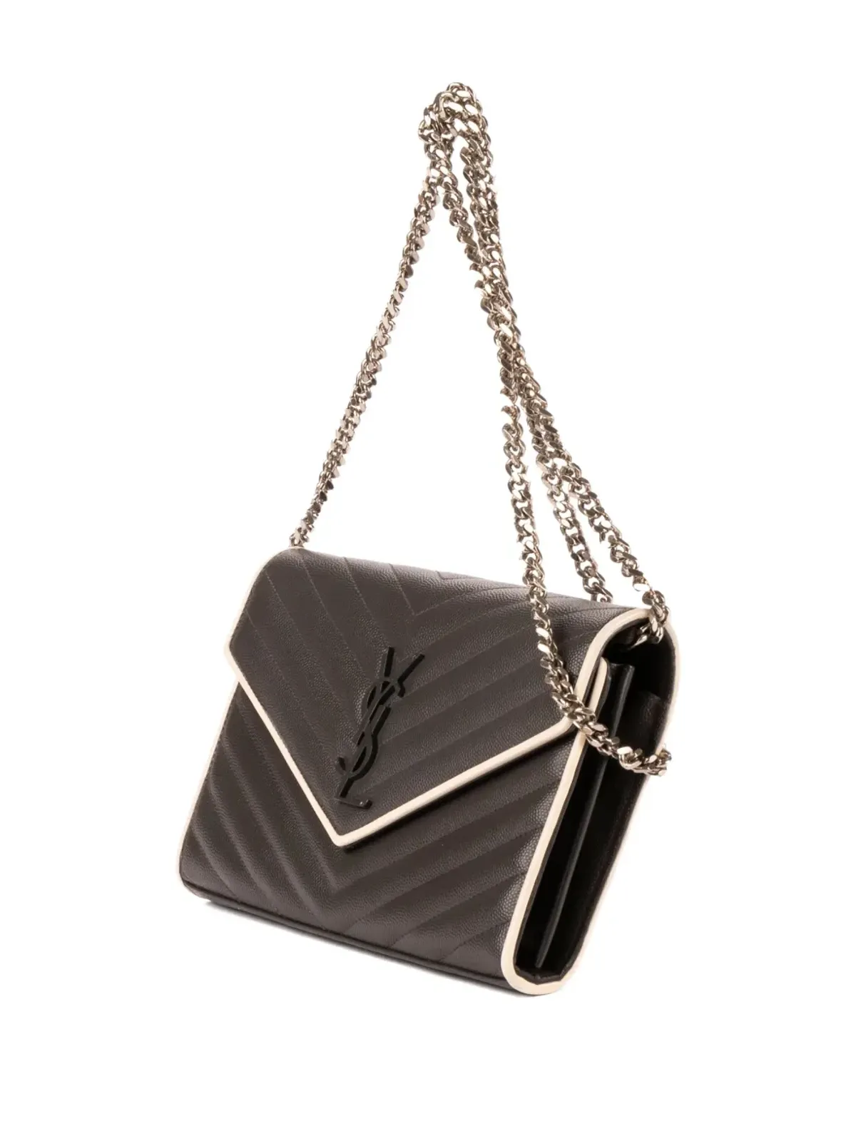 Saint Laurent Pre-Owned レザー ショルダーバッグ - Grey - 画像3