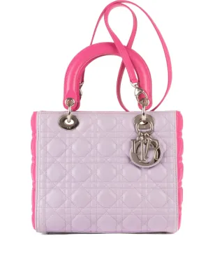 Christian Dior Pre-Owned キルティング ツートン トートバッグ - パープル - サムネイル1