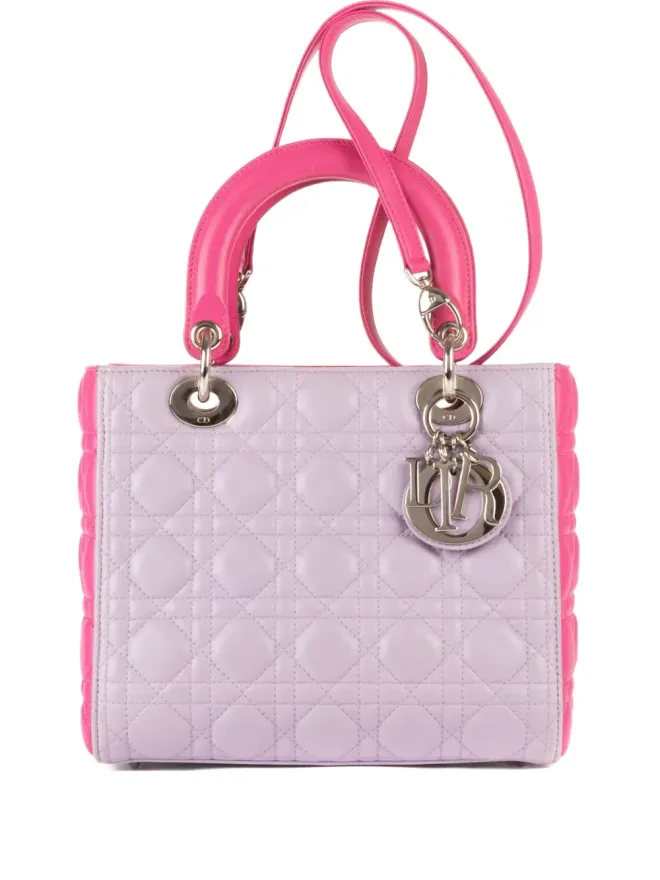 Christian Dior Pre-Owned Christian Dior Pre-Owned キルティング ツートン トートバッグ - パープルの商品画像