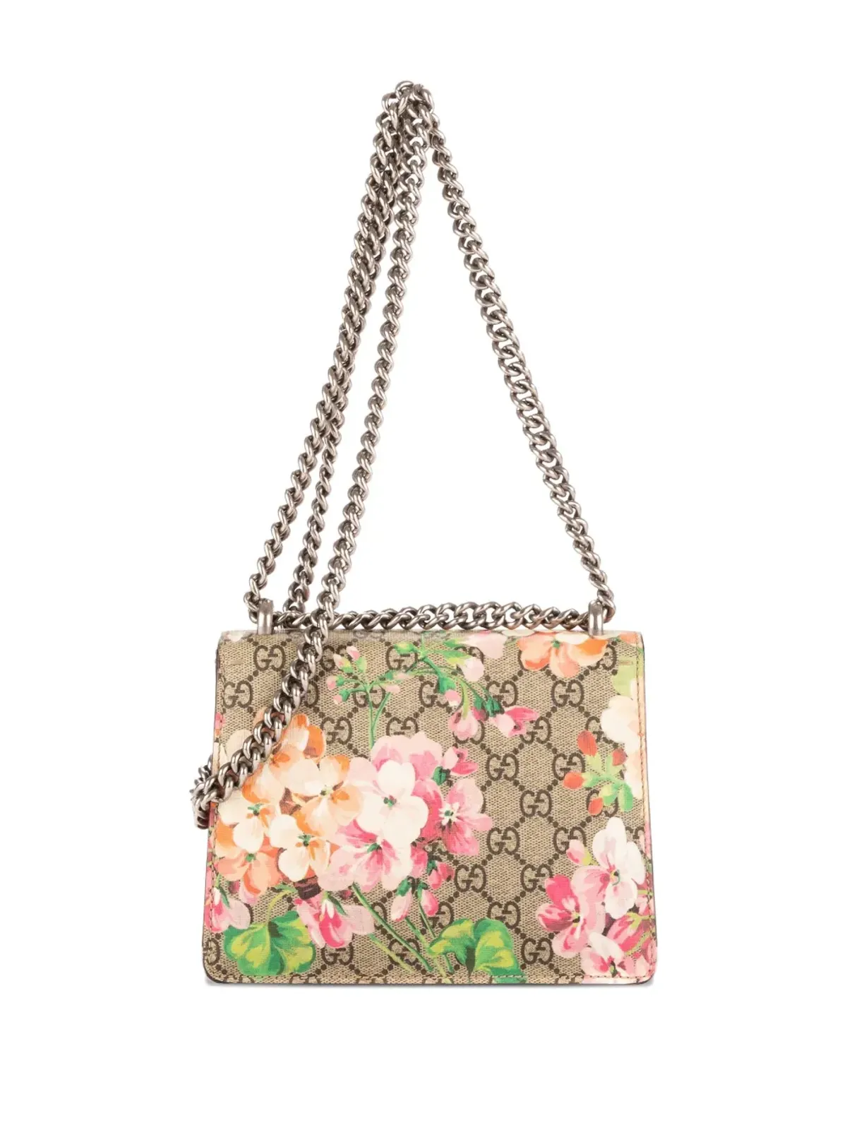 Gucci ヴィンテージ 花柄GGキャンバスショルダーバッグ - ベージュ系 - 画像2