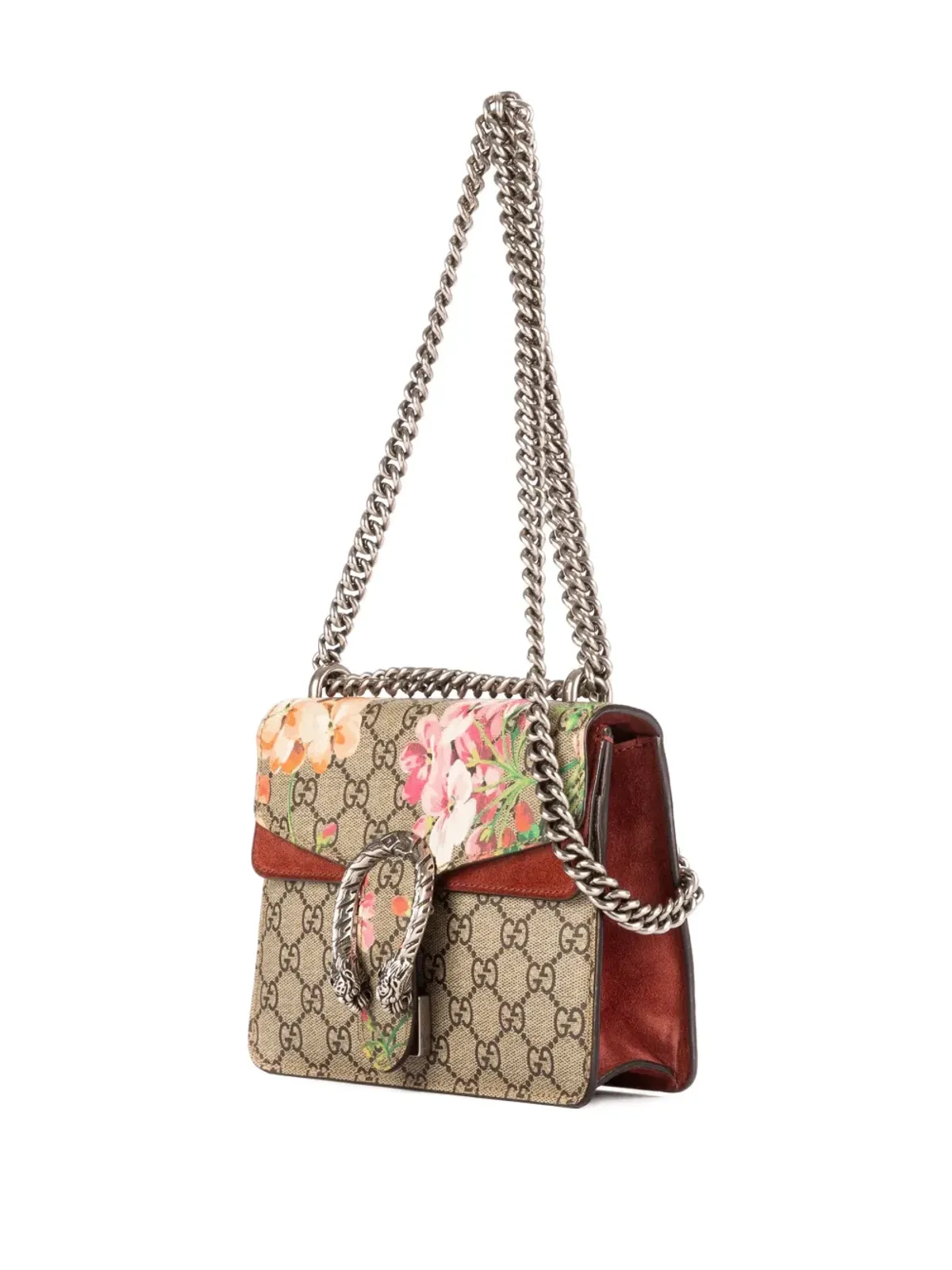 Gucci ヴィンテージ 花柄GGキャンバスショルダーバッグ - ベージュ系 - 画像3