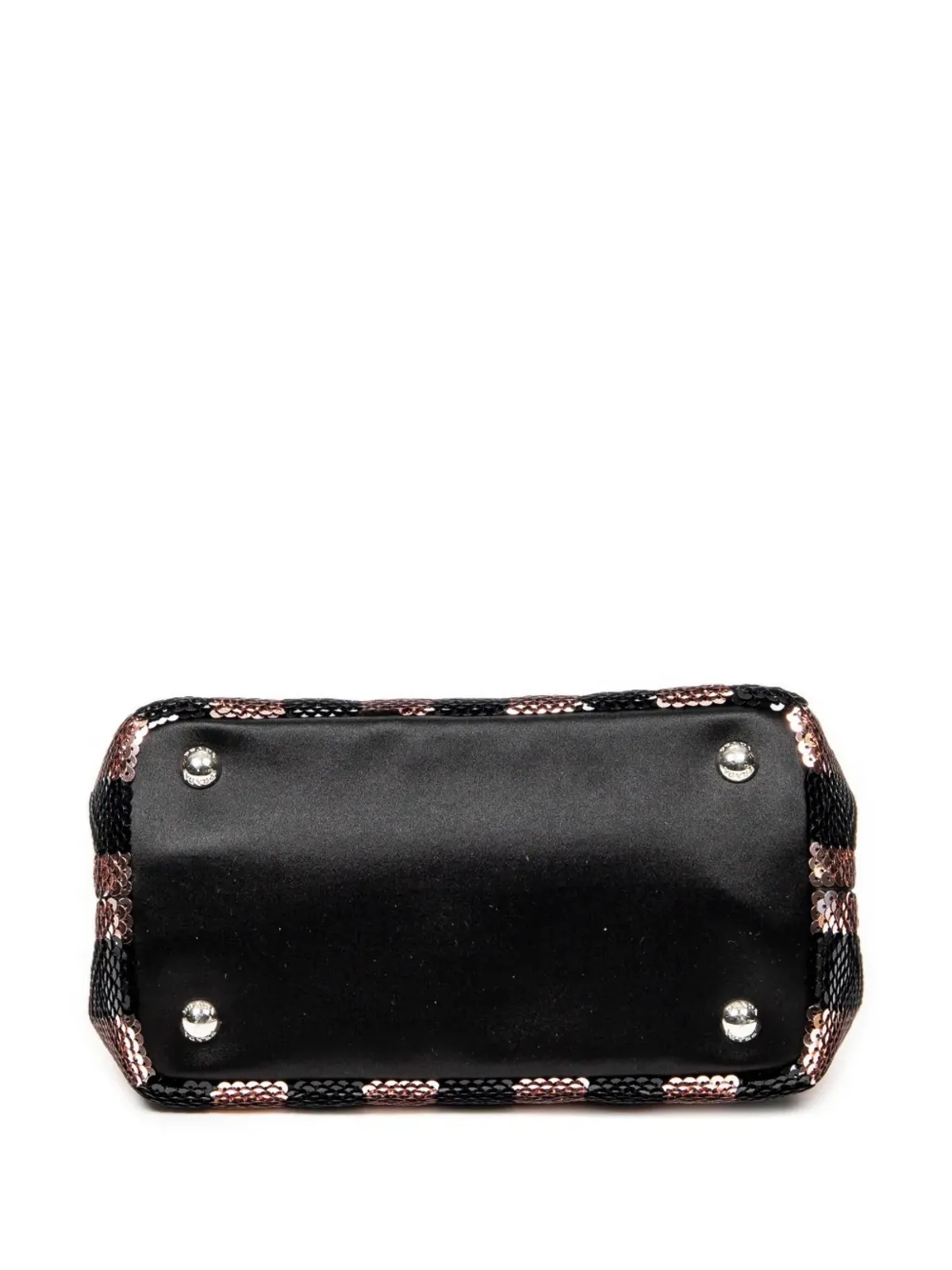 Prada ビンテージ 2000 Spangle Canapa ハンドバッグ - ブラック - 画像5