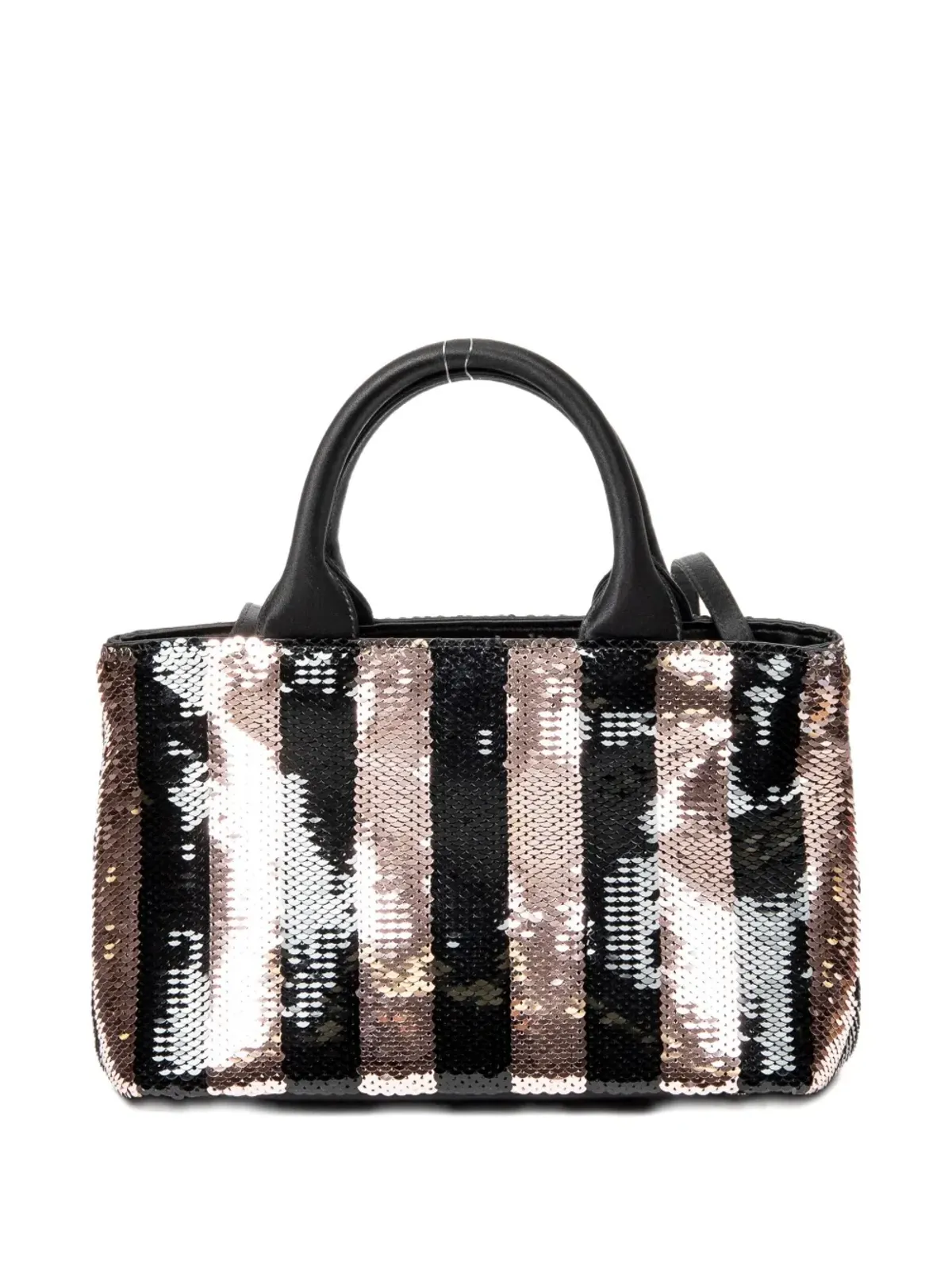 Prada ビンテージ 2000 Spangle Canapa ハンドバッグ - ブラック - 画像2