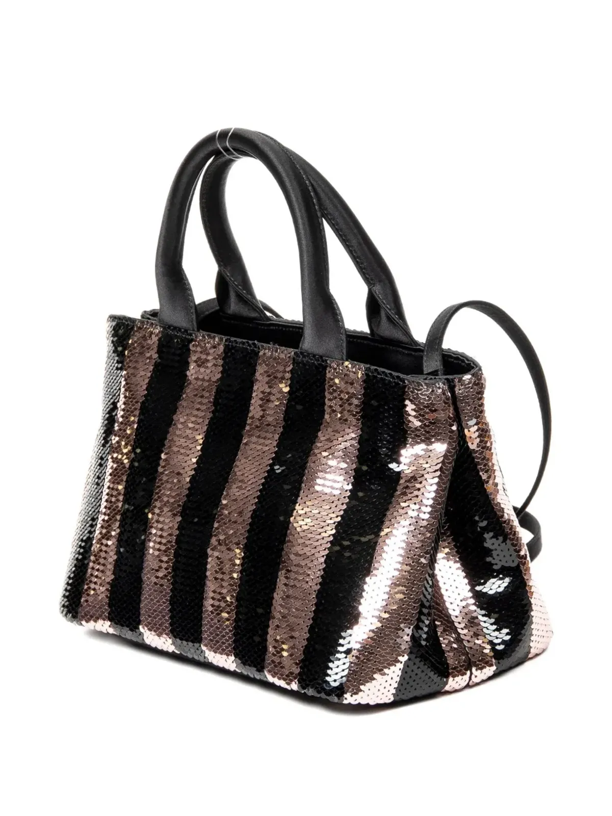 Prada ビンテージ 2000 Spangle Canapa ハンドバッグ - ブラック - 画像3