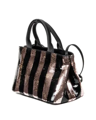 Prada ビンテージ 2000 Spangle Canapa ハンドバッグ - ブラック - サムネイル3