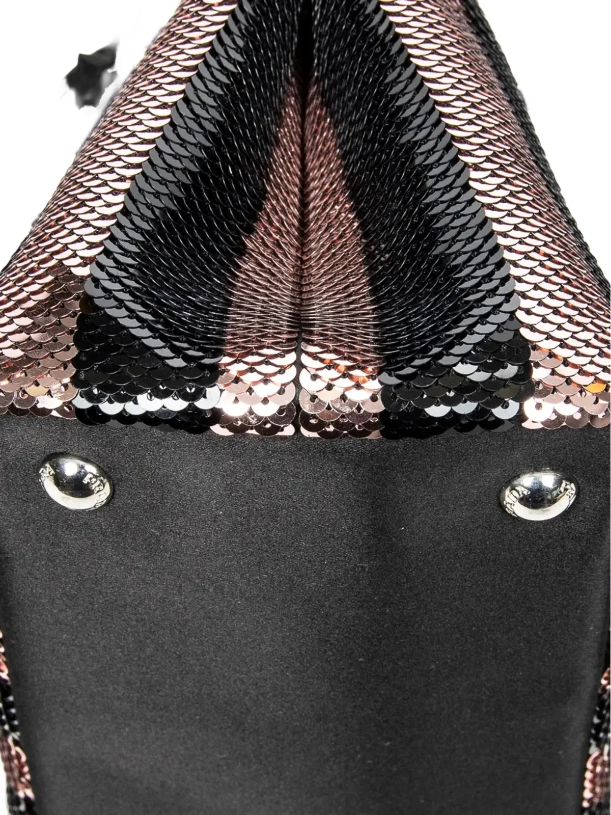 Prada ビンテージ 2000 Spangle Canapa ハンドバッグ - ブラック - 画像4