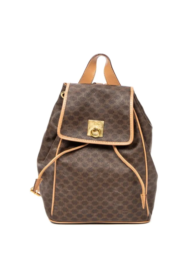 Celine Pre-Owned Celine Pre-Owned マカダムプリント ドローストリング バックパックの商品画像