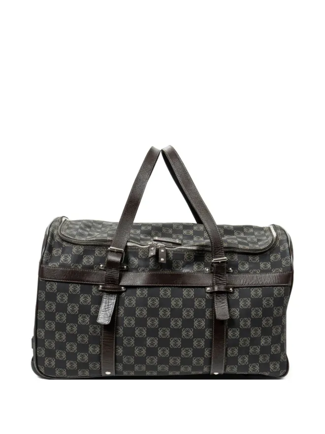 Loewe Pre-Owned Loewe ビンテージ アナグラムプリント ダッフルバッグ - ブラックの商品画像