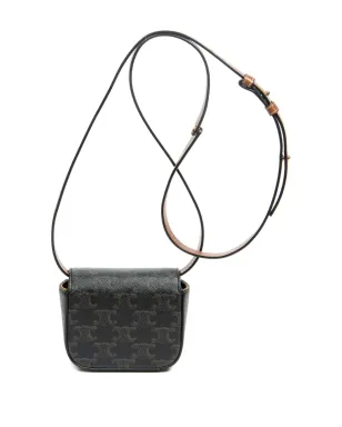 Celine ビンテージ ミニ トリオンプ モノグラム クロスボディバッグ - ブラック - サムネイル2
