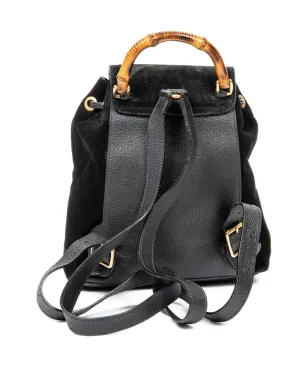 Gucci Pre-Owned スエード バンブーハンドル バックパック - サムネイル2