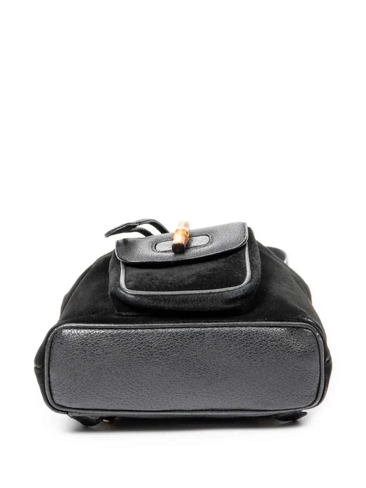 Gucci Pre-Owned スエード バンブーハンドル バックパック - 画像3