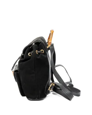 Gucci Pre-Owned スエード バンブーハンドル バックパック - サムネイル4