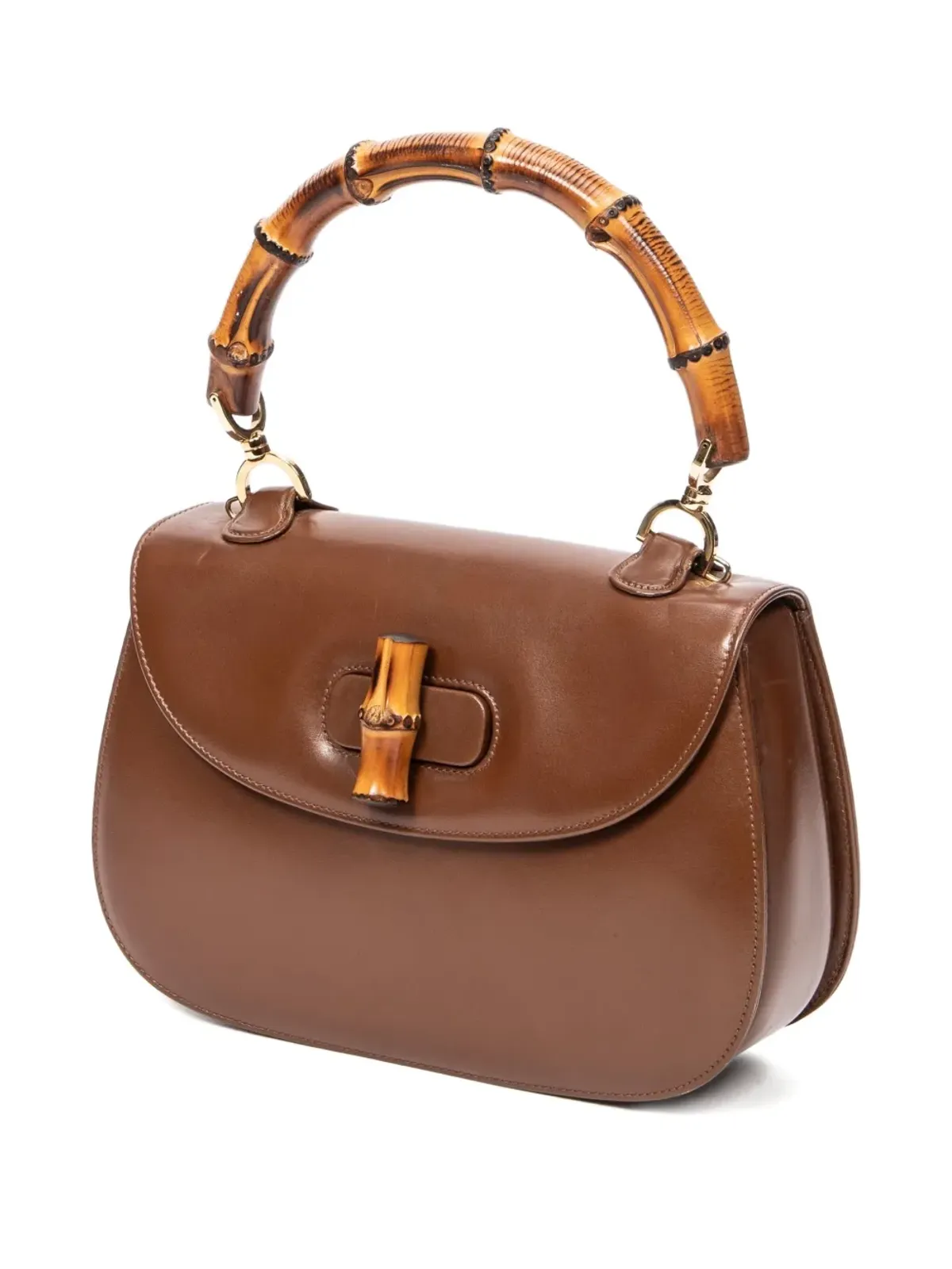 Gucci Pre-Owned 1970s バンブーハンドル・トップハンドバッグ - 画像3