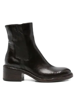 KING TARTUFOLI レザー ジップ付き アンクルブーツ - Brown - サムネイル1