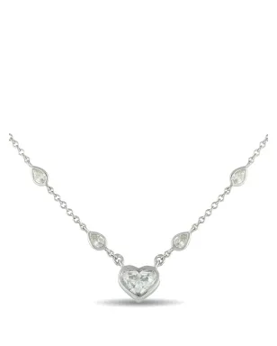 LB Exclusive 18kt white gold heart diamond necklace - Silver - サムネイル2