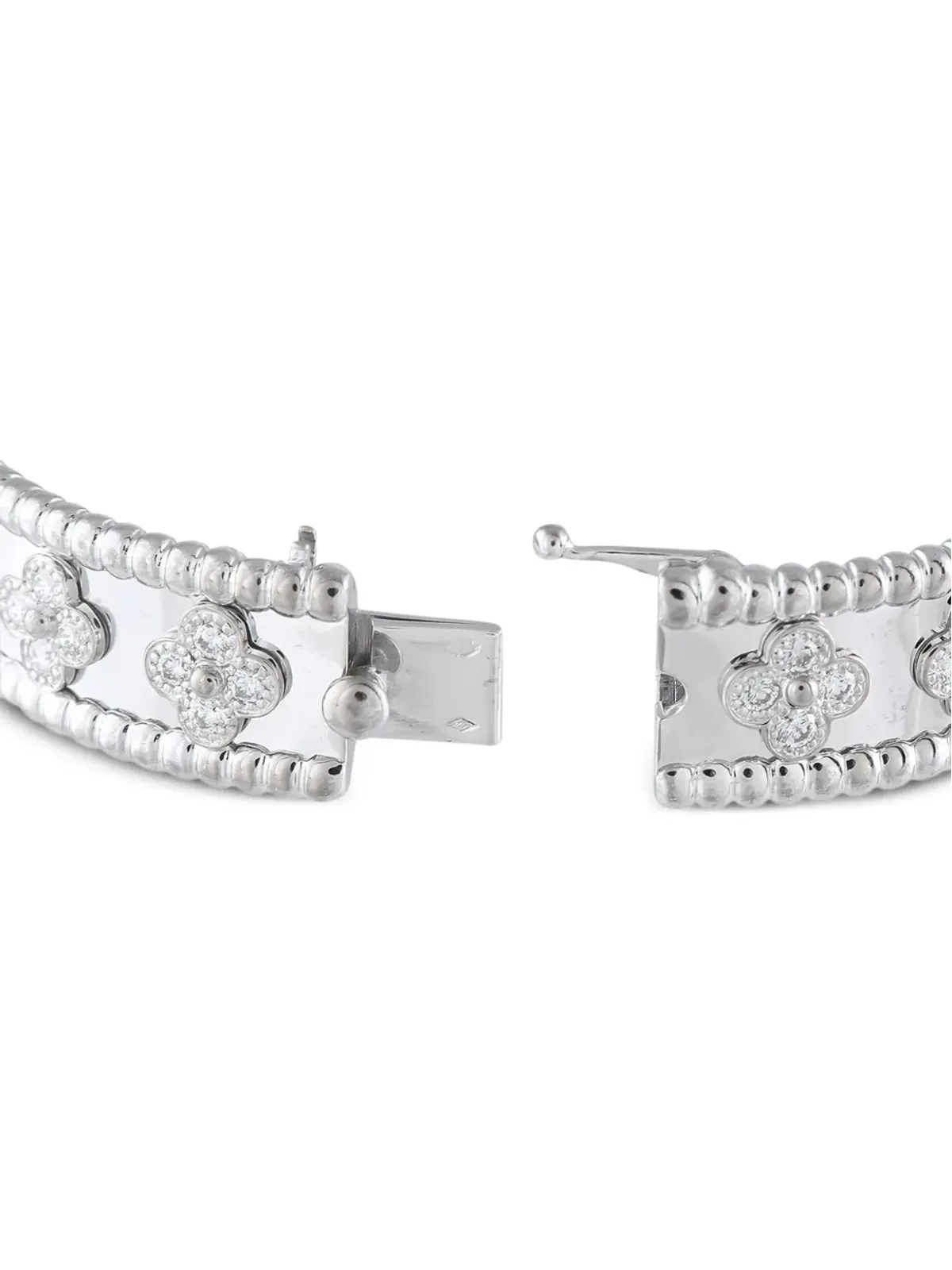Van Cleef & Arpels Pre-Owned 18Kホワイトゴールド ダイヤモンド ブレスレット（シルバー） - 画像3